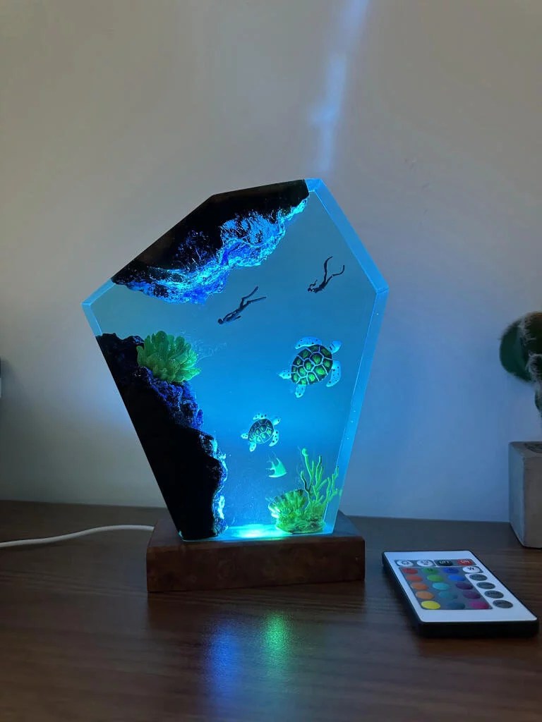 Mommy/Daddy and Baby Sea Turtle Night Light - Hirosart HR1303