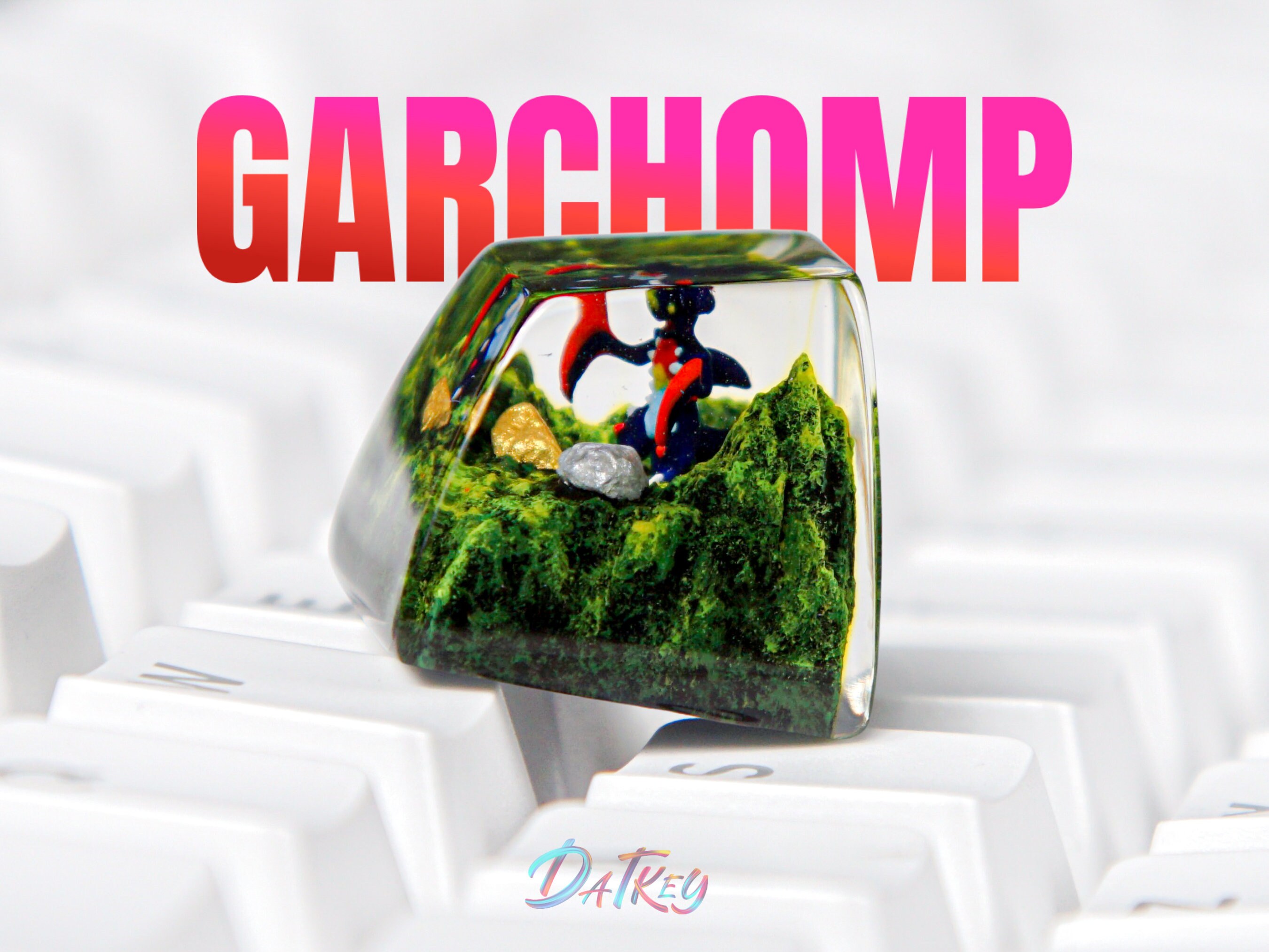 Garchomp Keycap, Pokemon Keycap, Artisan Keycap, Keycap For Cherry MX Switches Mechanical Keyboard, Gift for Him