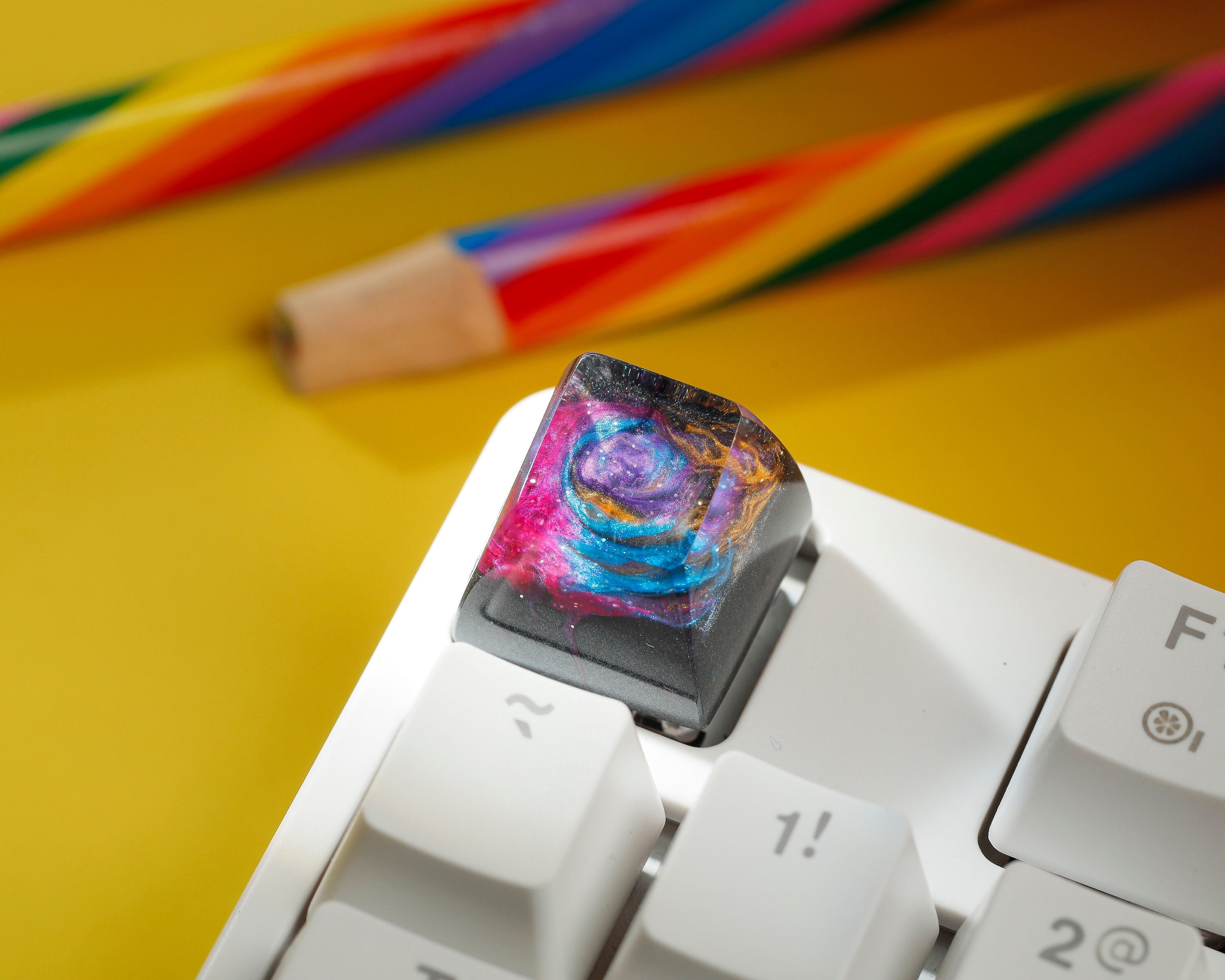 Artisan Keycap The Galaxy Keycap For Cherry MX Switches Mechanical Keyboard Gift for him